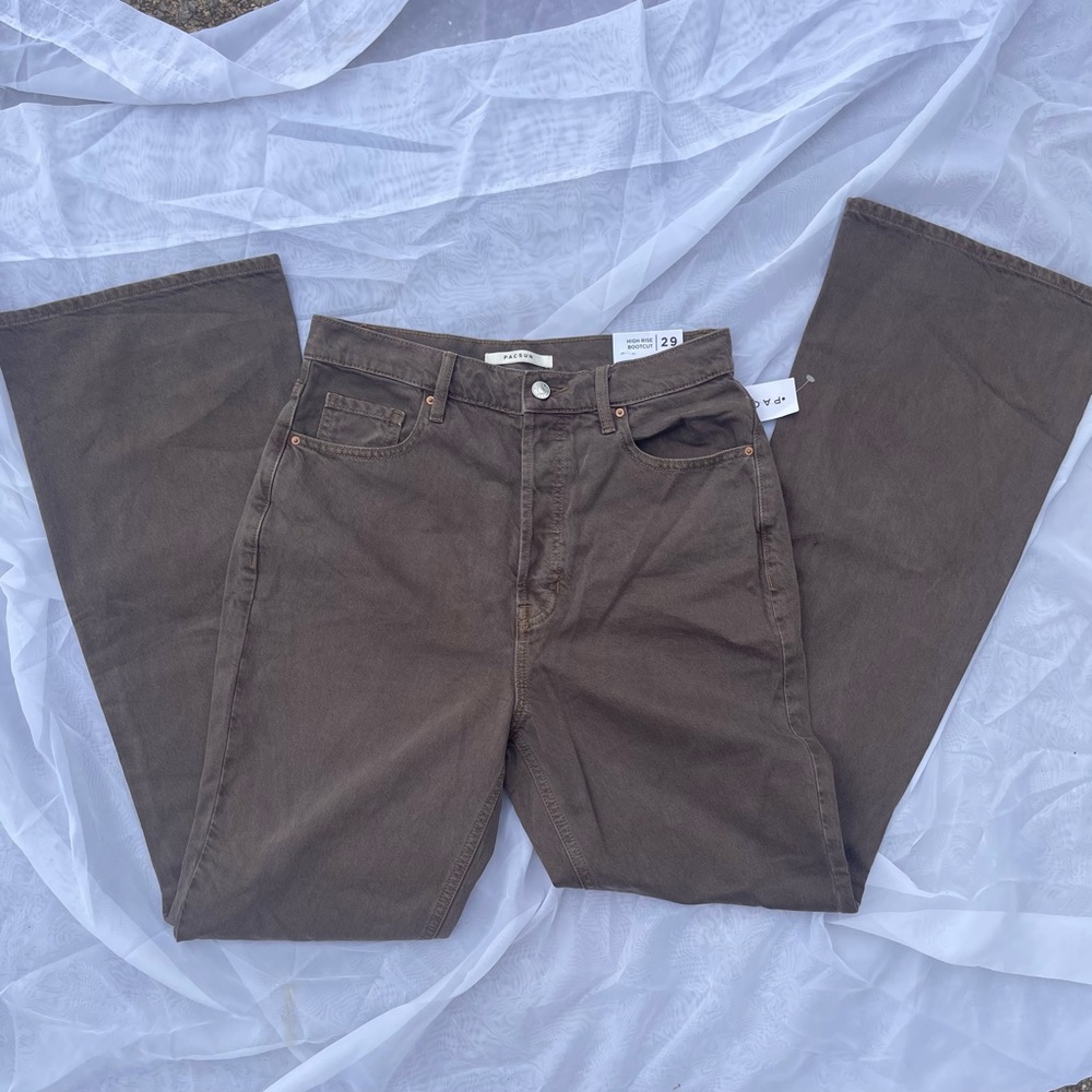 BNWT Pacsun brown High rise bootcut jeans